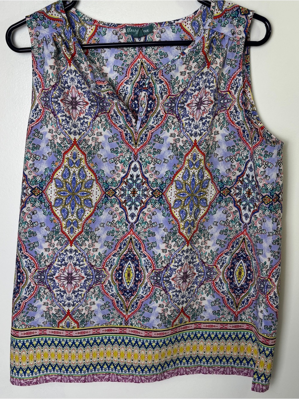 Fleur Bleue Sleeveless Floral Top